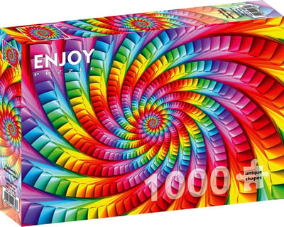 Enjoy Puzzle legpuzzel Psychedelic Rainbow Spiral - 1000 stukjes kleurrijk.