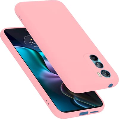 Cadorabo Hoesje geschikt voor Motorola EDGE 30 in LIQUID ROZE - Beschermhoes gemaakt van flexibel TPU silicone Case Cover