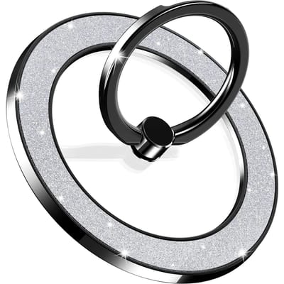 Magsafe Sterk Magnetisch Metaal 360° Roterend Glitter Diamant Telefoon Vingerring Houder Stand voor iPhone 14 15 Samsung Universeel