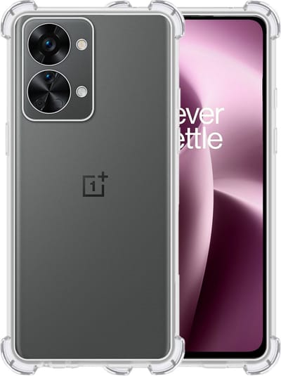 Hoesje - Geschikt voor OnePlus Nord 2T - Sterk & Shockproof - Siliconen Case - Back Cover - Telefoon Hoes Shock Proof - Telefoonhoesjes - Transparant