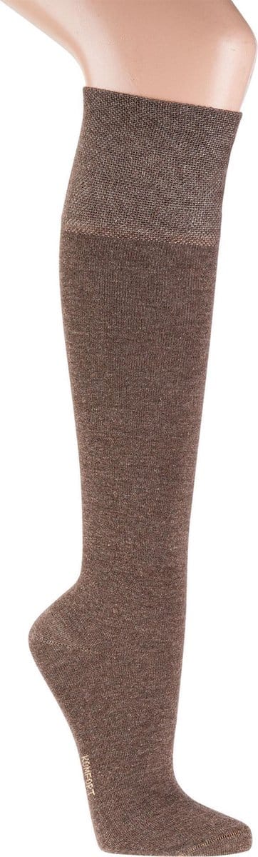 2 Paar unisex top kwaliteit katoenen kousen – naadloos – zonder elastiek – bruin – maat 35/38