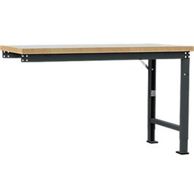 Manuflex aanbouw-werkbank Profi speciaal, tafelblad kunststof, 1500 x 700 mm, antraciet