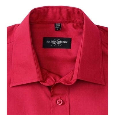 Russell Collectie Herenshirt met lange mouwen (Klassiek rood)
