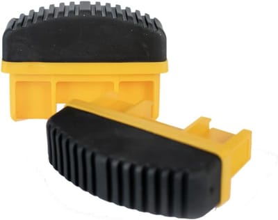 Antislip Laddervoeten - Ladder Stabilisatoren - Veilig Werken - Beschermt Vloeren - 70x20x50mm - Zwart-Geel
