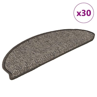 vidaXL - Trapmatten - zelfklevend - Sisal-Look - 30 - st - 65x21x4 - cm - grijs-beige