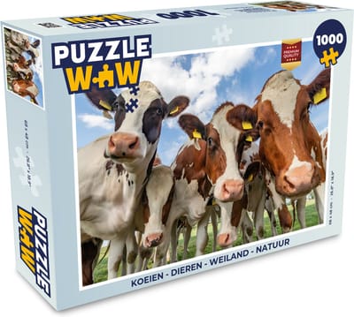 Puzzel Koeien - Dieren - Weiland - Natuur - Legpuzzel - Puzzel 1000 stukjes volwassenen