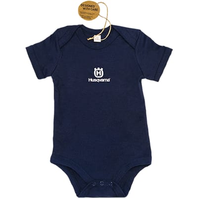 Husqvarna baby rompertje blauw met logo