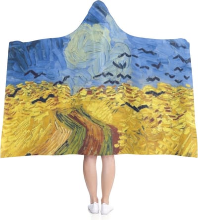 Livano Plaid - Hoodie Deken Met Mouwen - Onesie - Fleece Blanket - Knuffeldeken - Dames - Heren - Kinderen - Van Gogh - Volwassenen