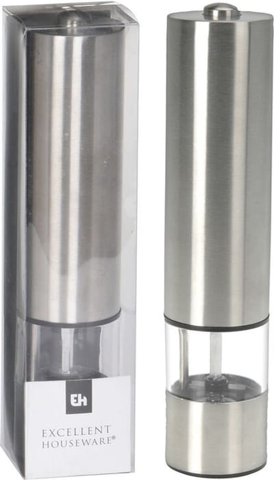 Excellent Houseware Elektrische Zout / Pepermolen met verlichting - RVS