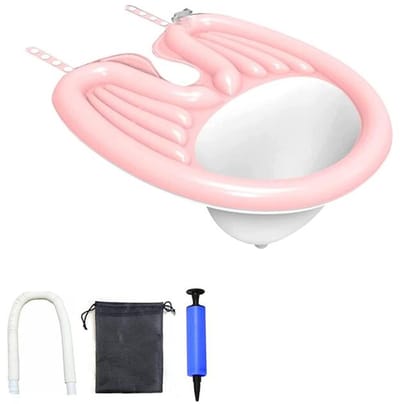 Shampoobak - Mobiele Wasbak - PVC - Haarwasbak - Opblaasbare Haarwasbak - Opblaasbare shampoobak - Shampoo Wastafel - Draagbare - Zonder salonstoel - Inclusief opbergtas - Geschikt voor het wassen en knippen van haar thuis of in bed - 81*60cm - Roze