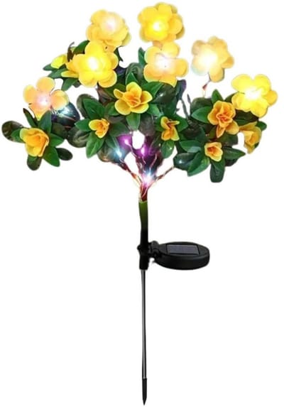 Home & Marker - Solar Tuinverlichting - Bloem Lamp - Bloemlamp - Sfeerverlichting voor Buiten - Tuinverlichting LED Buiten - Zonne Energie Buitenverlichting - Geel - ROSILUME
