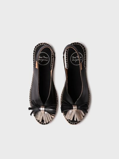 Espadrille met peeptoe-sleehak | LAILA-PF