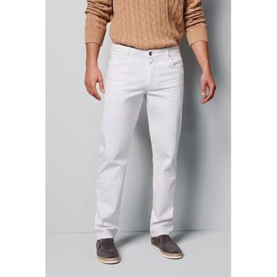 Meyer Jeans M5 Regular Super-Stretch Performance Denim Organic Cotton Wit / male