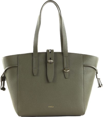 FURLA Leren Shopper Schoudertas Net Tote Bag Sage Kaki