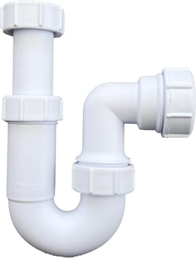 Verstelbare Gootsteen Val - Telescopische Pijp - Afvoer Reparatie - 75mm Waterdichting - 40mm Diameter - Wit