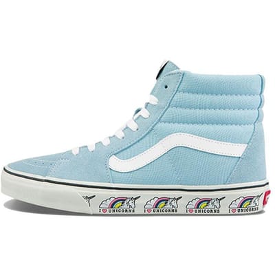 Vans Sk8 Eenhoorn Stof Casual High-Top Skateschoenen Unisex Sneakers Marineblauw VN0A5HXV5O5 38 white