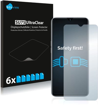 Savvies - Screenprotector voor realme XT - Folie Beschermfolie transparant 6 Stuks