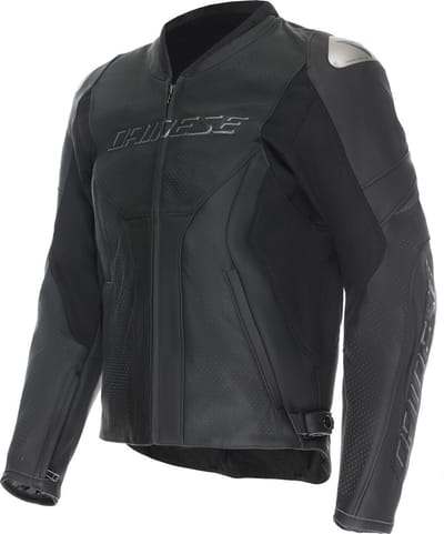 Dainese Racing 5 Perforated Zwart Leren Motorjas - Jas