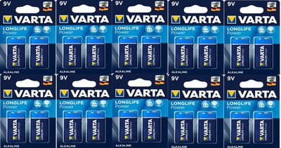 Varta Longlife Power 9 Volt Block - 6LR61 - 20 Stuks