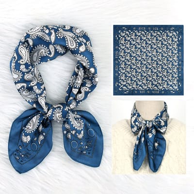 Dames Sjaal - Sjaals - Stola - Vierkante doek - Elegant Stijlvol Dames haar sjaal - Satijn zijde - Hals sjaaltje - Sjaaltje Satijn - Neksjaaltje - Omslagdoek Modesjaals - Neksjaal - Dames Halsdoek -Dame -47，70*70CM