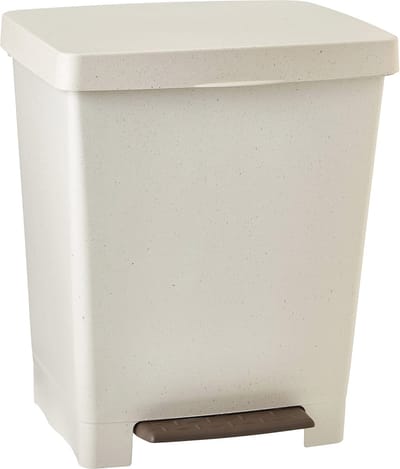 Pedaal Stofbak met 23 Liter Inhoud - Beige, Dentbestendig en Gemakkelijk Schoon te Maken