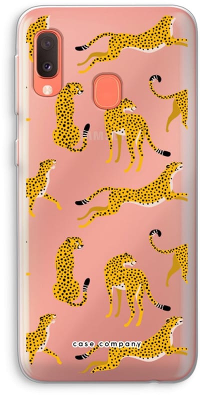 Case Company® - Hoesje geschikt voor Samsung Galaxy A20e hoesje - Luipaard - Soft Cover Telefoonhoesje - Bescherming aan alle Kanten en Schermrand