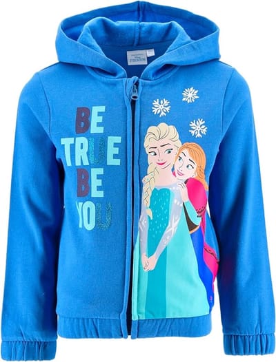 Disney Frozen Vest - Anna en elsa - Polyester/Katoen - Blauw - Maat 98