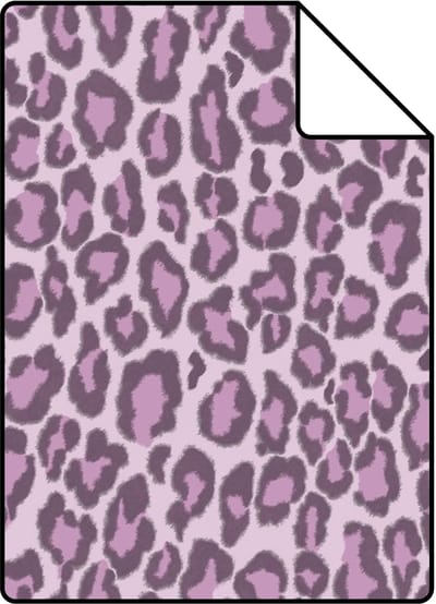 Proefstaal ESTAhome behang panterprint lila paars - 26.5 x 21 cm - 131403-S