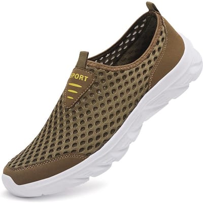 MAEDEF Zomer Klassieke Mode Hoge Kwaliteit Lichtgewicht Heren Casual Schoenen Ademende Sneakers Antislip Outdoor Wandelschoenen 39 kaki