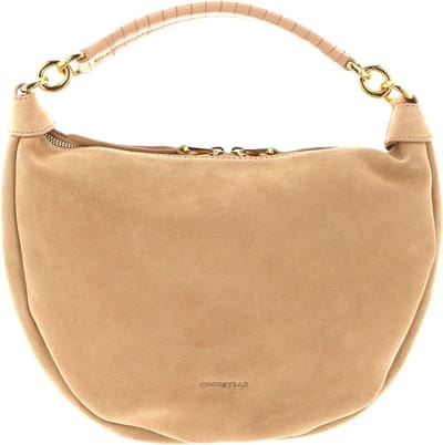 COCCINELLE Leren Handtas Maelody Suede Handbag Suede Leather Toasted Beige