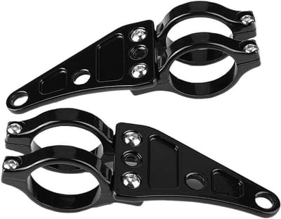 Motorfiets Koplamp Bevestigingsbeugel Set voor 38mm-41mm Voorvorkbuis - Chopper en Cafe Racer Accessoires