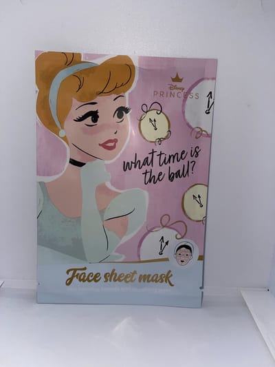 Disney princess Assepoester-Face sheet masker- Aardbeien-Vegan-gezichtsmasker prinses
