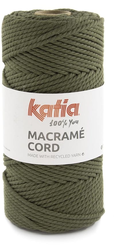 Katia Macramé Cord - 117 olijfgroen - Katoen Garen