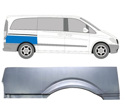Reparatiepaneel achterspatbord voor Mercedes Vito W639 2003-2014 / Rechts