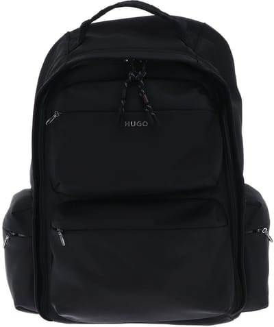HUGO laptop rugzak rugzak met laptopvak Godric Backpack Black zwart