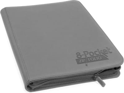 Bewaaralbum Kaarten - Opslag voor Kaarten - Verzamelen Organiseren - Ritssluiting Anti-slip - 35 x 26 cm - Grijs
