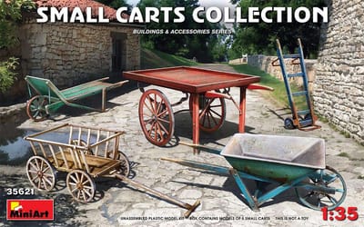 MiniArt Modelbouwpakket Militaire voertuigen - 35621 Small Carts Collection Plastic - 1:35 - Modelbouw