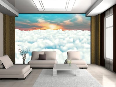Sky Clouds Sunset Photo Wallcovering
