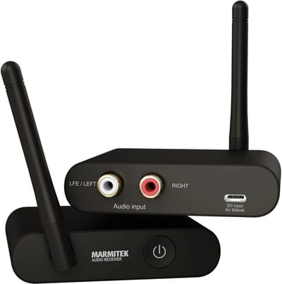 Marmitek WS400 draadloze audio zender en ontvanger voor subwoofer (LFE) - Draadloos audio
