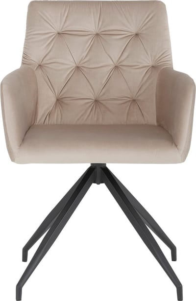 Ashley-Eetkamerstoel - Set van 2 - Lichtbruin PU