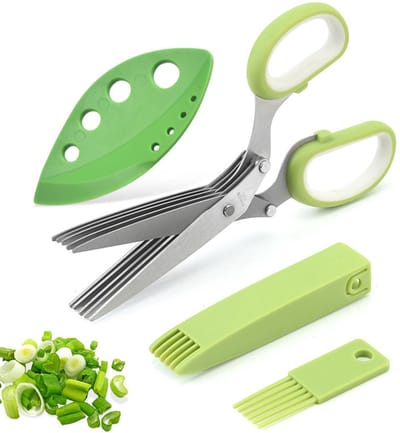 Allecto - Herbal Scissors - Keuken Scharen - 5 Snijders - Kruiden Snijden - Ideaal voor Thuisgebruik - Inclusief Accessoires