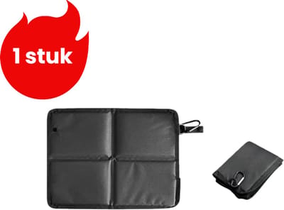 1 stuk - Opvouwbaar buitenkussen - Met karabijnhaak - Draagbare, waterdichte, verdikte mat voor wandelen en trekken - Draagbaar kussen voor op het gazon - Zwart