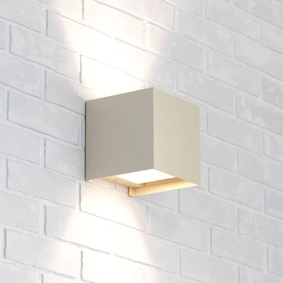 MCJ Zuza 2 wandlamp, crème, metaal, vier vleugels, 10 cm, G9
