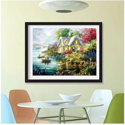 5D diamant borduurwerk landschap kristal diamant schilderij volledige vierkante kruissteek woondecoratie 20X30CM gray
