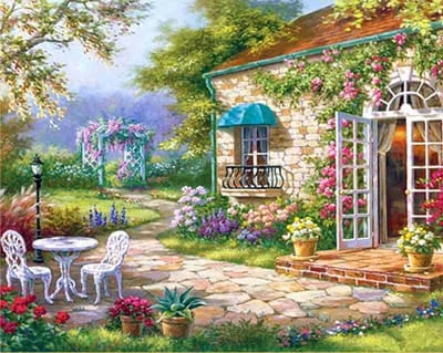 VDTOYS® DIAMOND PAINTING volwassenen - VDTD264 - vierkante steentjes - full - groot formaat - nieuwe tekeningen - 45 op 45 cm (canvas) - 40 op 40 (foto)