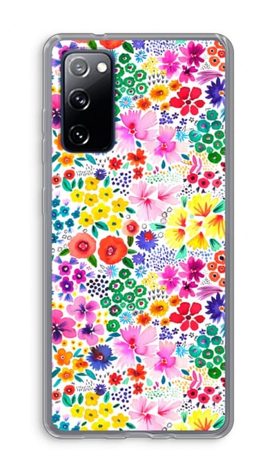 Case Company® - Hoesje geschikt voor Samsung Galaxy S20 FE / S20 FE 5G hoesje - Little Flowers - Soft Cover Telefoonhoesje - Bescherming aan alle Kanten en Schermrand
