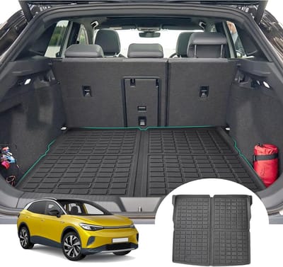Trunkmat voor Cupra Tavascan 2025-2026 en V-W ID.4 2021-2026, Opvouwbaar, TPE, Weerbestendig, 3D Scanning Multifunctioneel Accessoire