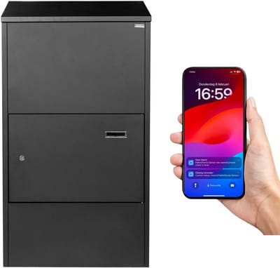 Pakketbrievenbus - Pakketbox brievenbus - Pakketten ontvangen - App meldingen - XXXL formaat - Antraciet