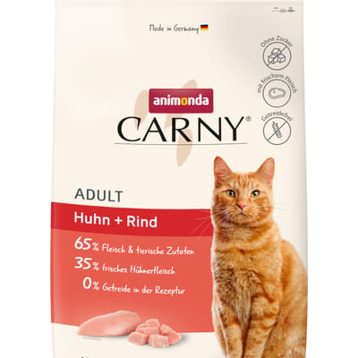 2x10kg animonda Carny Adult Huhn + Rind Katzenfutter trocken