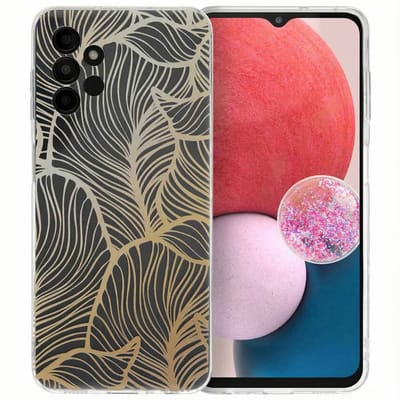 imoshion Design hoesje voor de Samsung Galaxy A13 (4G) - Golden Leaves Transparant